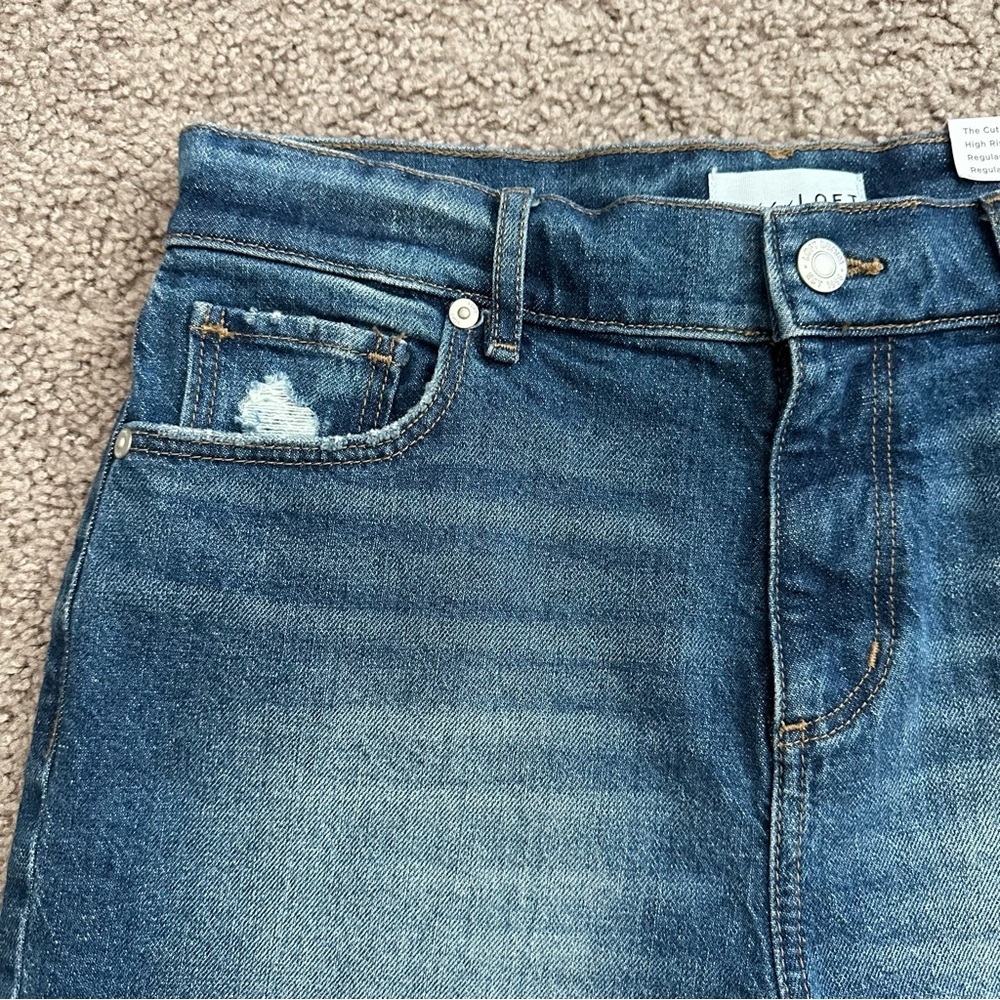Loft The Cut Off Denim Short Womens Size 25 - Picture 3 of 12